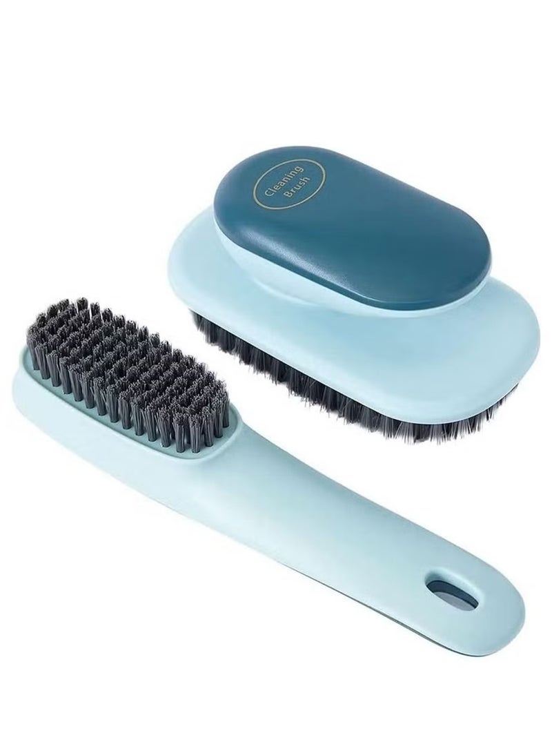 2 Pack Laundry Brush Shoe Cleaning Brush Scrub Brush for Stains Household Bathroom Cleaning Clothes Shoes Scrubbing Ergonomics Grip Easy Hold - Image 1