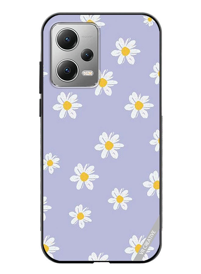 VR CREATIVE Protective Case Cover For Xiaomi Redmi Note 12 Daisy Flower Design Multicolour - Image 1