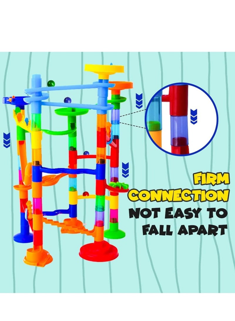 UKR UKR Marble Run Construction Set – 138 Pcs Ball Game with Tubes, Slides & Dominoes | Engaging Building & Construction Toy for Kids | STEM Learning Toy for Boys & Girls | Creative Engineering Play  - Image 4