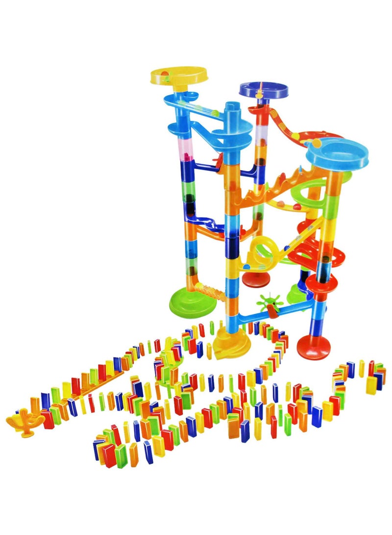 UKR UKR Marble Run Construction Set – 138 Pcs Ball Game with Tubes, Slides & Dominoes | Engaging Building & Construction Toy for Kids | STEM Learning Toy for Boys & Girls | Creative Engineering Play  - Image 3