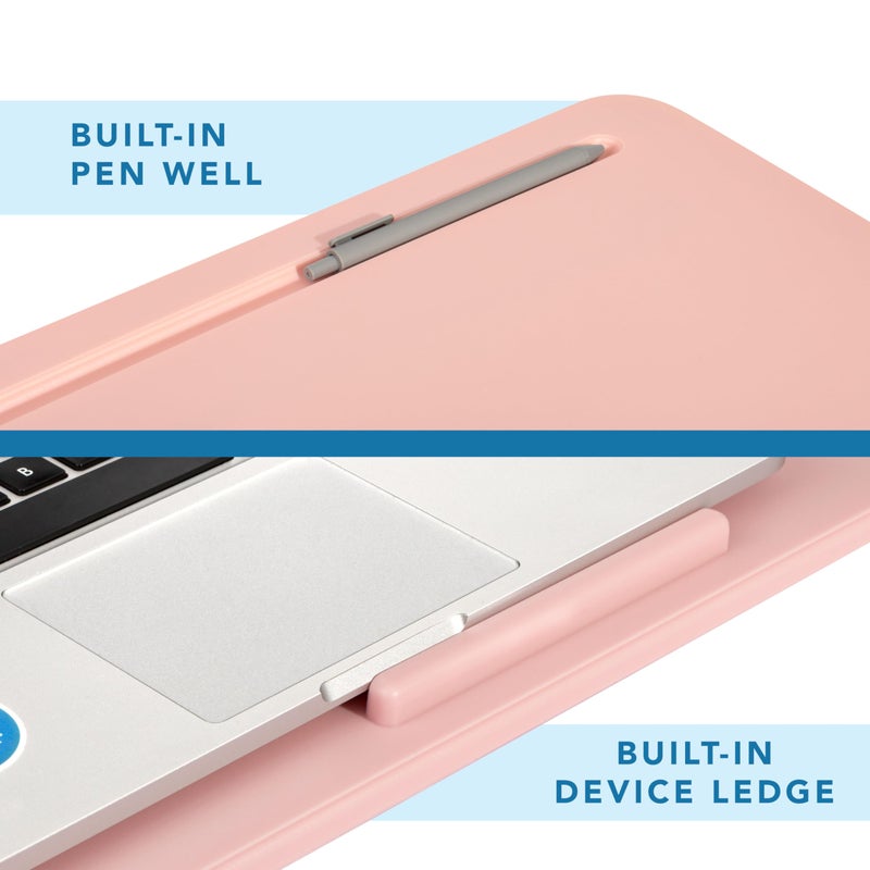 LAPGEAR Original Lap Desk â€“ Fits Up to 17â€³ Laptops â€“ Rose Quartz â€“ Style No. 45154 - Image 4