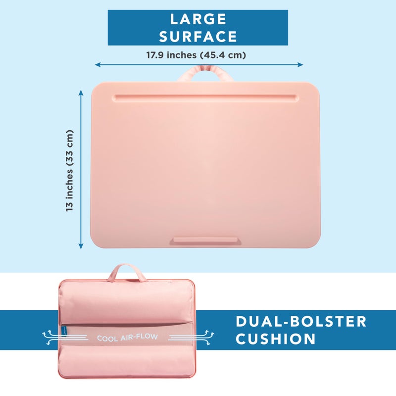 LAPGEAR Original Lap Desk â€“ Fits Up to 17â€³ Laptops â€“ Rose Quartz â€“ Style No. 45154 - Image 5