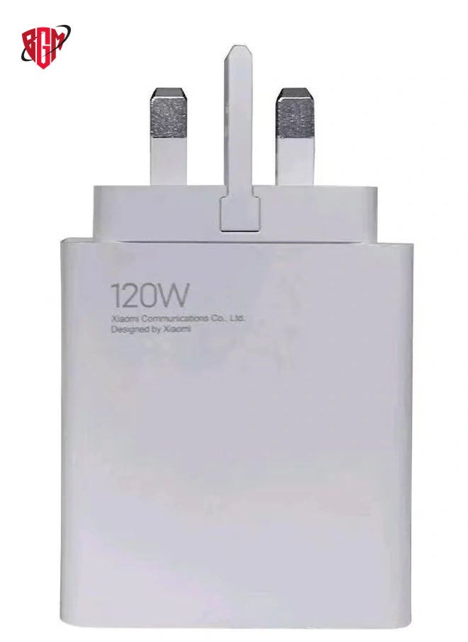 BGM - Genuine Xiaomi 120W Ultra Fast Charger with USB-C 6A Cable, UK Plug, Fast Charging for Xiaomi Devices - Image 1