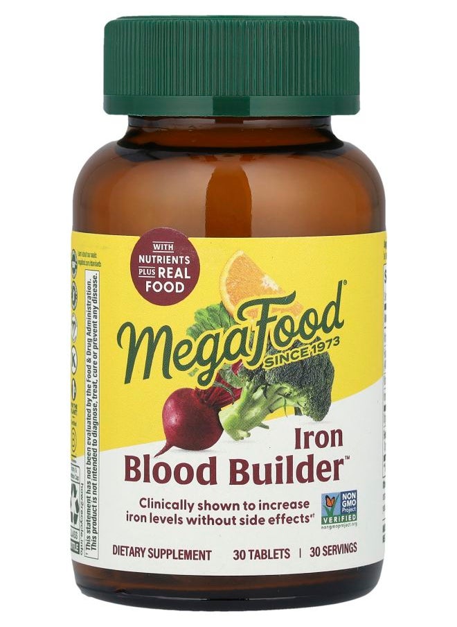MegaFood Iron Blood Builder 30 Tablets 