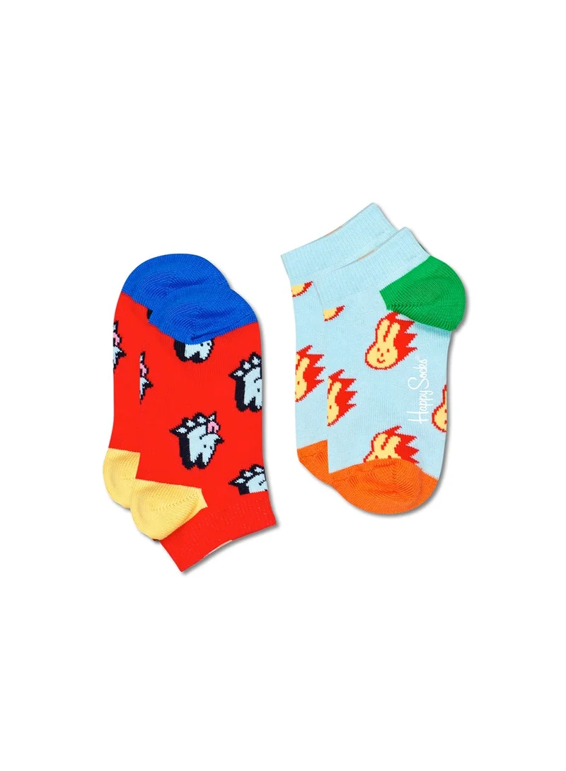 هابي سوكس 2-PACK KIDS DOG &amp; BUNNY LOW SOCKS