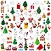 Bbiamsleep 100 Pcs Miniature Christmas Figurines Mini Resin Christmas Figurines Mini Santa Claus Snowman Xmas Trees Animals Gift Box Snowflake for Fairy Garden Xmas Snow Globes Village Decor - Image 2