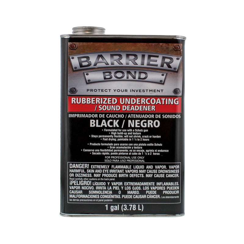 Custom Shop Barrier Bond Black Rubberized Undercoating Sound Deadener Gallon
