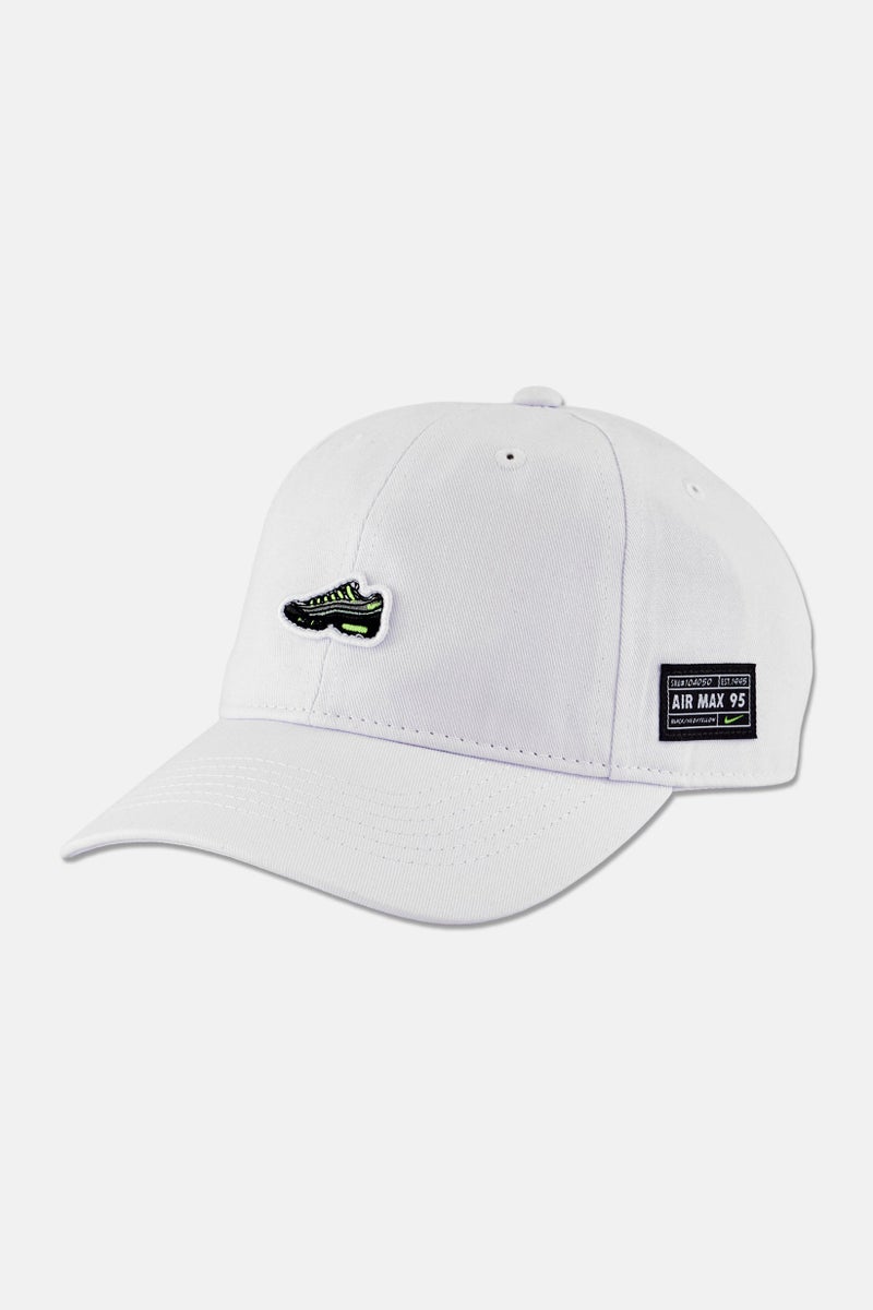 Nike Kids Boy Air Max 95 Velcro Closure Club Cap, White - Image 1