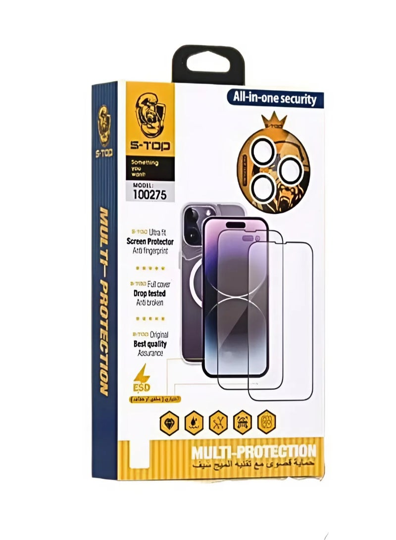 اس-توب مجموعة الحمايه ايفون 15 ايفون بلص المتكاملة 10 في 1 حمايه تستحق الثقة - Image 1