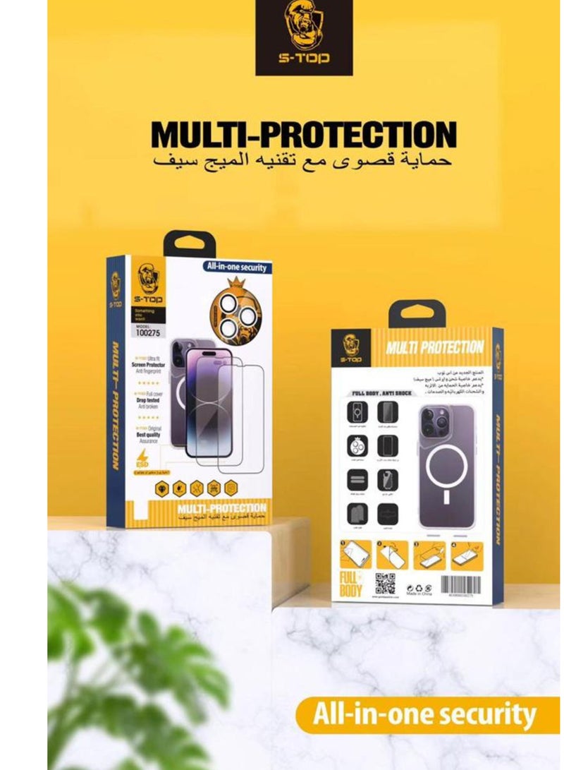 اس-توب مجموعة الحمايه ايفون 15 ايفون بلص المتكاملة 10 في 1 حمايه تستحق الثقة - Image 2