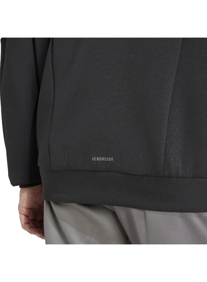 adidas جاكيت رياضي بغطاء رأس بسحاب كامل للرجال