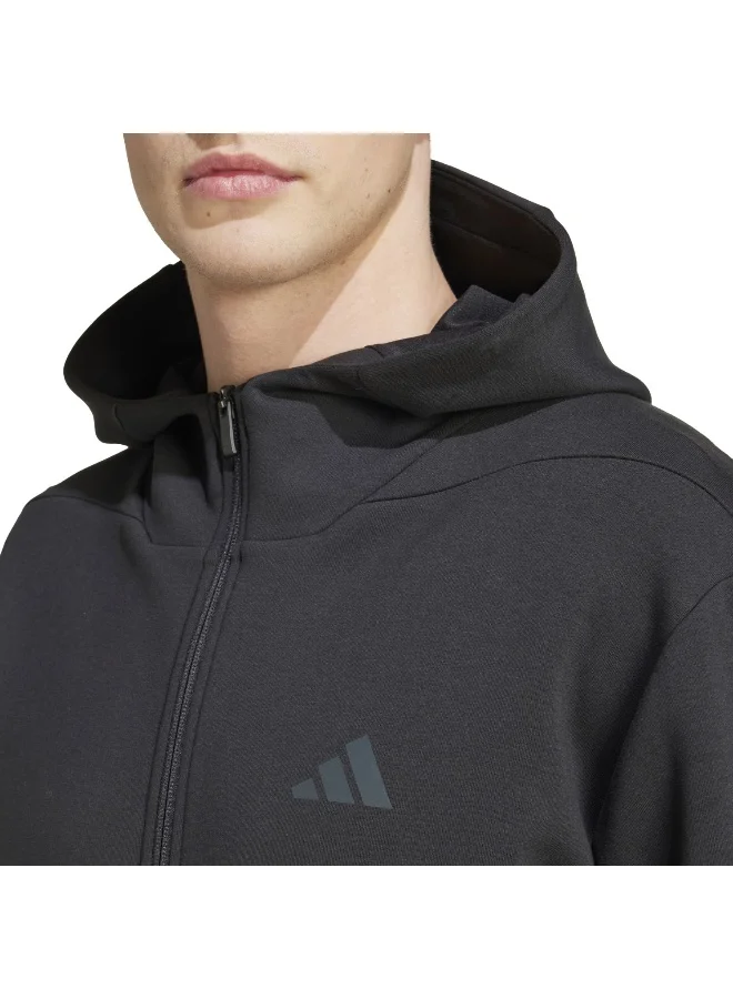 adidas جاكيت رياضي بغطاء رأس بسحاب كامل للرجال