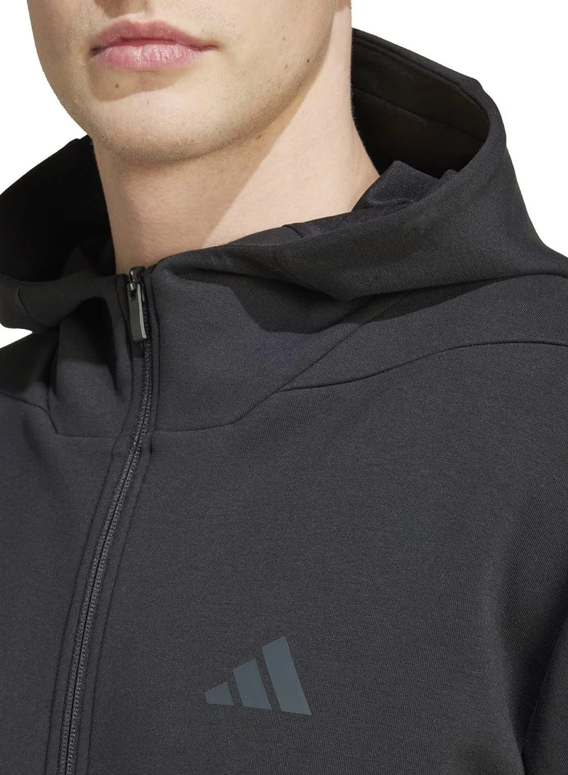 Adidas BLACK D4T Full-Zip Hoodie for Men | Best Price UAE