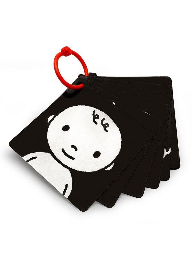 Genius Baby Toys Black White & Red Infantstim Clip Along High Contrast Stroller Flash Cards - Image 1