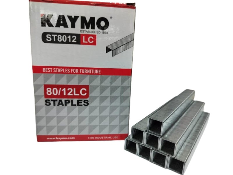 KAYMO ST8012LC 12mm 80 Series Industrial Staples (7,500 Pins) | Heavy-Duty Steel Fasteners for Furniture, Woodwork, Packaging & General Construction | Compatible with 80 Series Staplers - Image 1