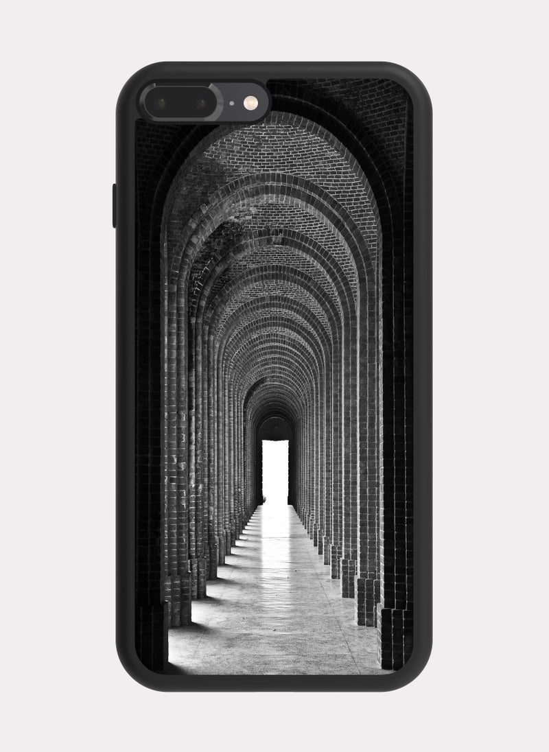 بكسلات كفر ايفون 7 بلس ممر معماري مقوس ابيض - Image 1