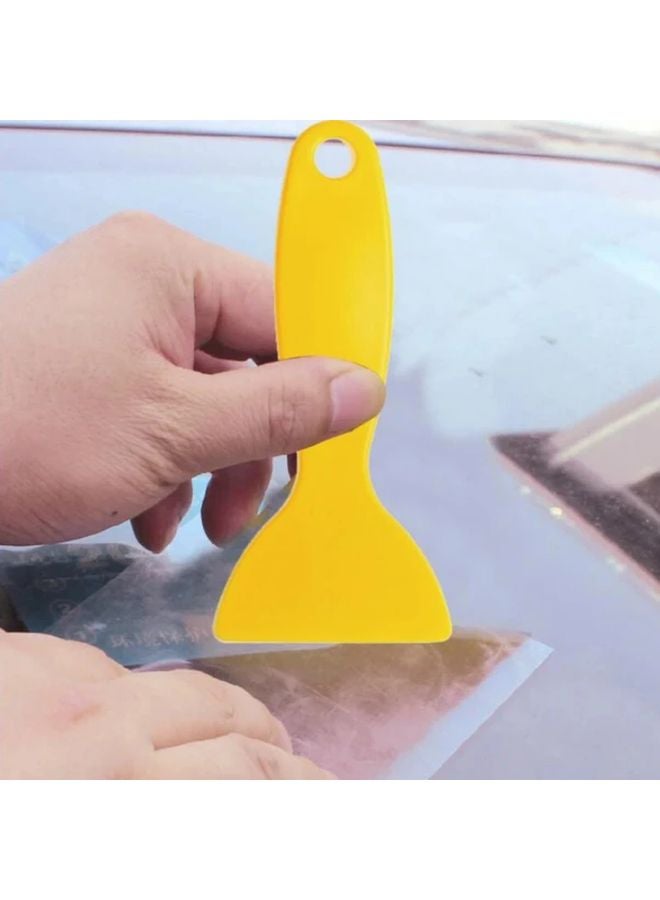10pcs Yellow Plastic Scraper Multi Purpose Edge Control Tool Ergonomic Handle - Image 4