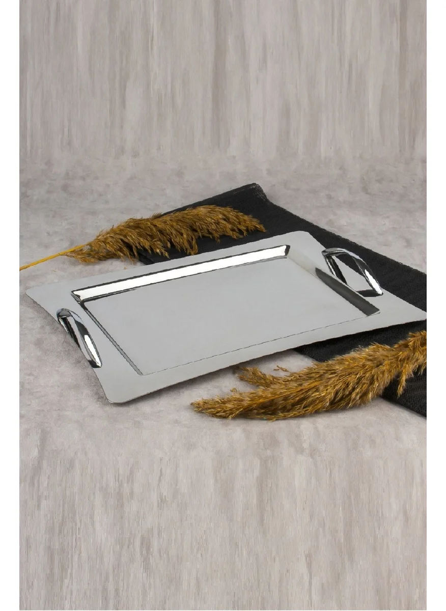 نهر Karanfil Plain 18/10 Stainless Steel Tea Coffee Serving Tray