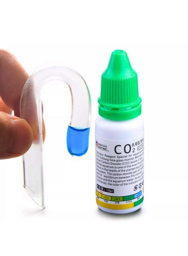 VAYINATO Glass Co2 Hanging Indicator (J Shaped) With Co2 Liquid Solution (15Ml) | Drop Checker For Planted Aquarium By Petzlifeworld - Image 4