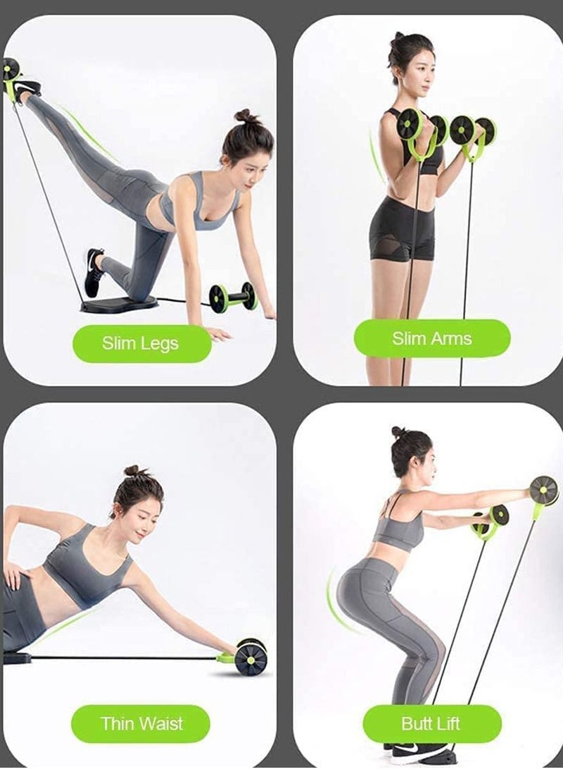 ISHWAZ All in One Fitness Exerciser Abdominal Wheel Roller With Resistance Band, Perfect For Abdominal Exercise, Toning Abs, Chest, Arms, Waist, Core, Strengthening Back, Shoulder Muscle for Men And Women  - Image 5