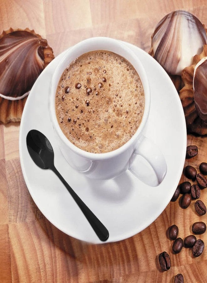 DaKuan 16 Pieces Black Demitasse Espresso Spoon (4 inch) and Stainless Steel Forks (4.8 inch), DaKuan Mini Coffee Spoons & Cake Forks for Dessert, Tea, Appetizer - Image 4