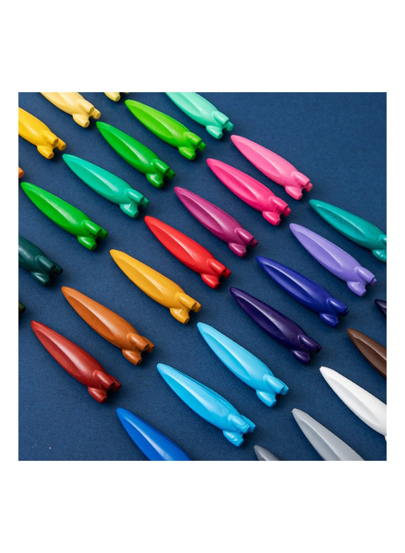 SYOSI 24 Colors Rocket Crayon,  Non-Toxic Crayons for kids, Easy To Grip Washable Kids Crayons, Safe Colouring Art school Supplies Gift Set For Babies And Children - Image 4