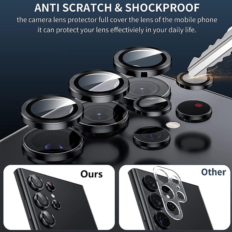 guppy Galaxy S26 Ultra Camera Lens Protector Aluminium Alloy Ring Tempered Glass Anti Scratch Decorative Camera Cover Accessories for Galaxy S26 Ultra 5G-Gold - Image 3