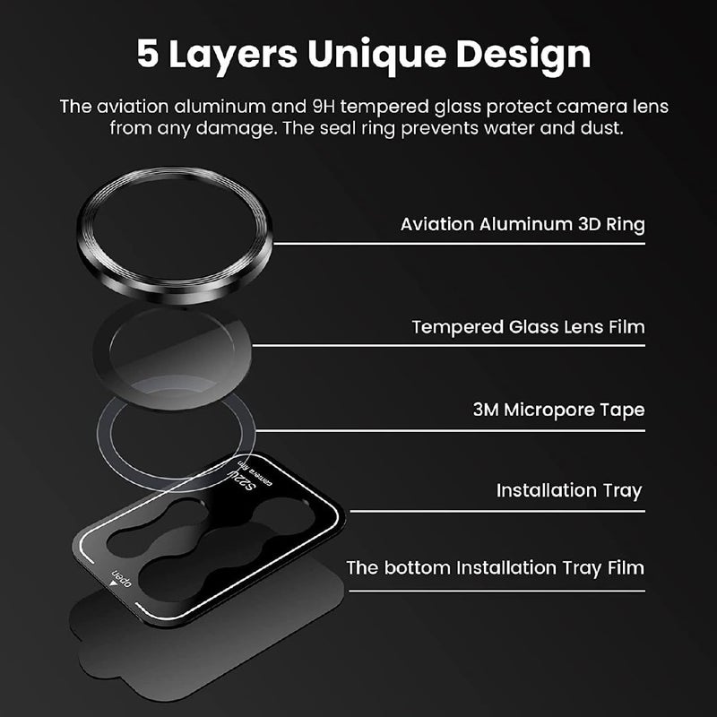 guppy Galaxy S26 Ultra Camera Lens Protector Aluminium Alloy Ring Tempered Glass Anti Scratch Decorative Camera Cover Accessories for Galaxy S26 Ultra 5G-Gold - Image 4