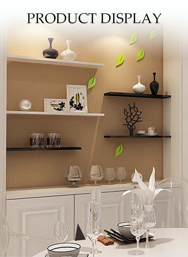 DUNISO 3 قطع من رفوف الحائط العائمة المثبتة، رف تخزين، رف عرض، لا حاجة للحفر، مناسب لغرف النوم، غرف المعيشة، الحمامات، المطابخ، المكاتب - Image 5