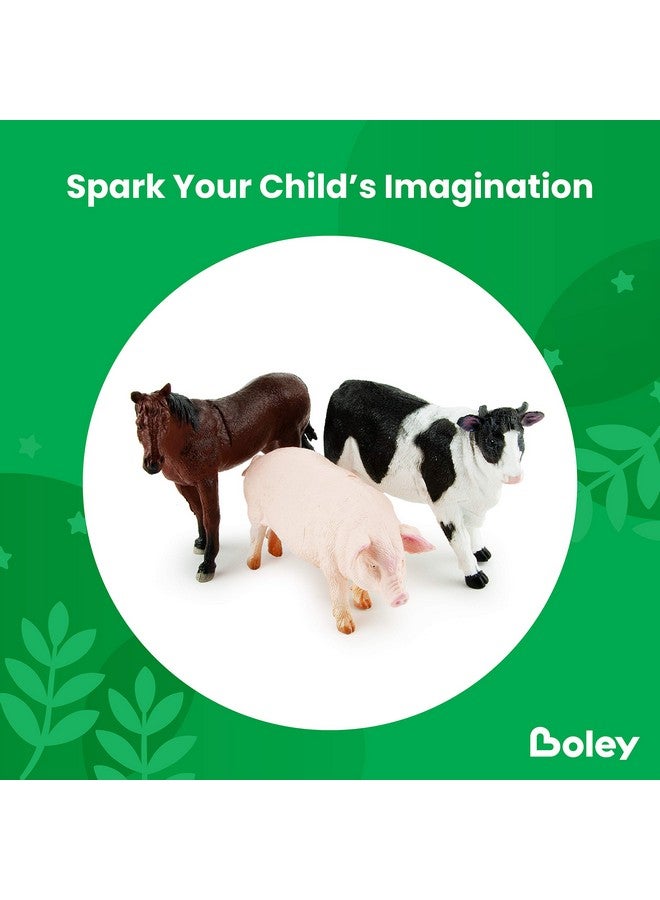 BOLEY Boley Farm Animal Figures - 12 Pack Realistic Plastic Animal Toys for Kids Ages 3 and Up - Image 3