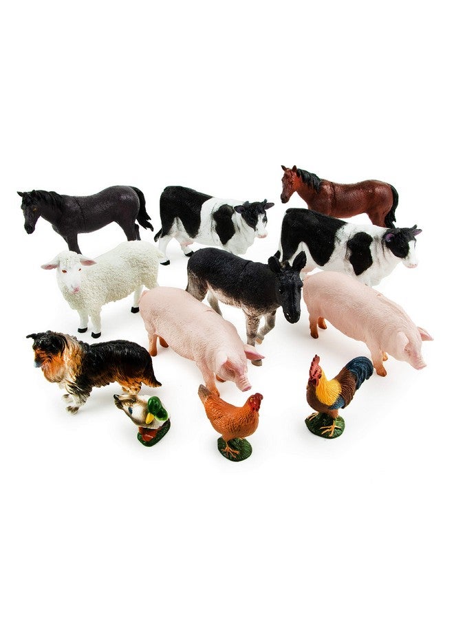 BOLEY Boley Farm Animal Figures - 12 Pack Realistic Plastic Animal Toys for Kids Ages 3 and Up - Image 1
