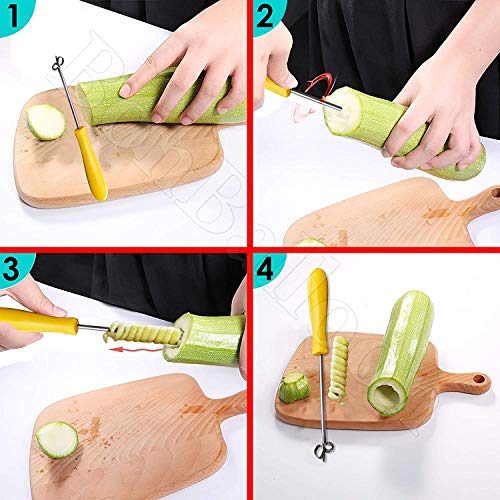 BonBalloon 3pcs Random Color Stainless Steel Vegetable Corer, 10" Long, Non-Slip Ergonomic Handle - Image 5