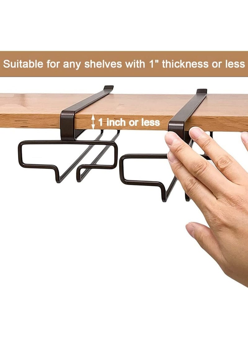 Plain Towel Rack with Shelf: 59cm Wall Mounted/Adhesive Double Layer Aluminum Foldable Towel Bar Holder, No Drilling Bathroom Towel Rack, Bathroom Shelf with Matte Hooks for Kitchen and Toilet, Black  - Image 3