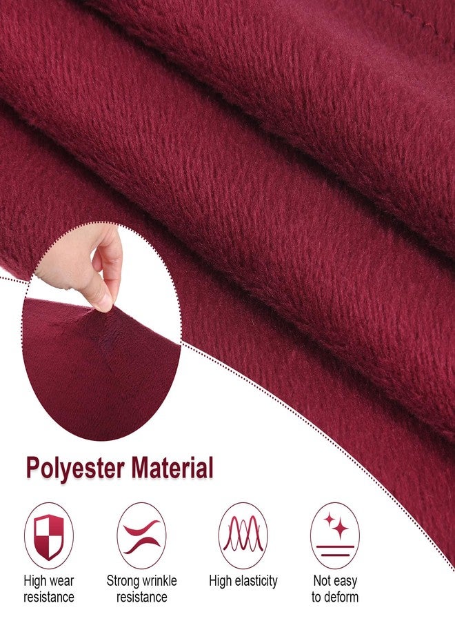 M METERXITY Couch Arm Covers, for 17.71 to 20" Length Velvet Stretch Sofa Armrest Covers Anti-Slip Armchair Slipcovers for Chairs/Couch/Recliner, Washable Furniture Armrest Protector[Wine Red] - Image 2