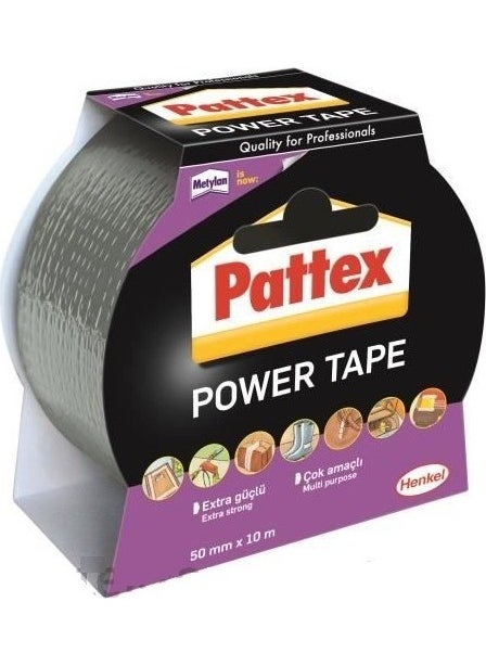 Pattex Power Tape - Repair Tape - Gray 50 mm x 10 - Pack of 5 