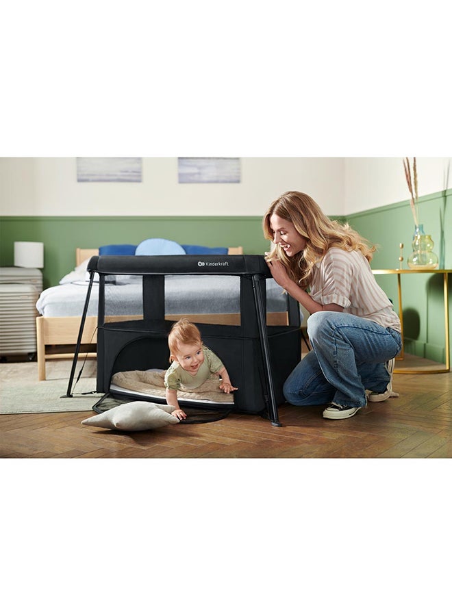 Kinderkraft Cami 3-In-1 Baby Cot - Black - Image 4