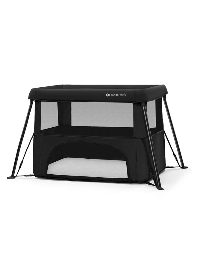 Kinderkraft Cami 3-In-1 Baby Cot - Black - Image 1
