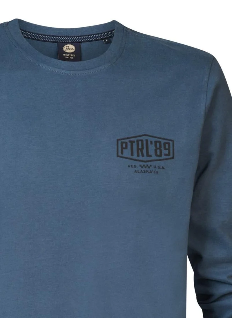 Petrol Industries 5185-Midnight Blue Men T-Shirt LS Classic Print for Men | Best Price UAE