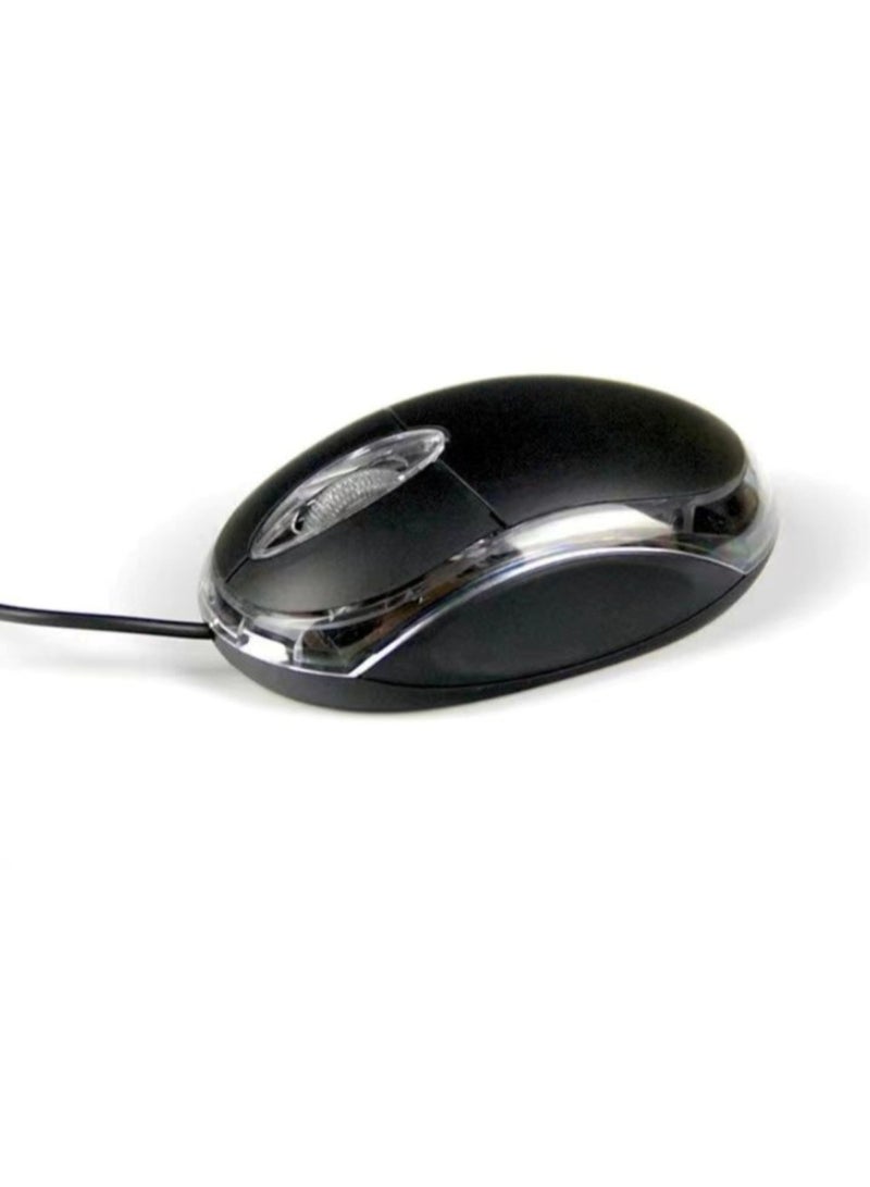 هويتك ماوس بصري سلكي صغير بمنفذ USB، توصيل وتشغيل، أسود - Image 2