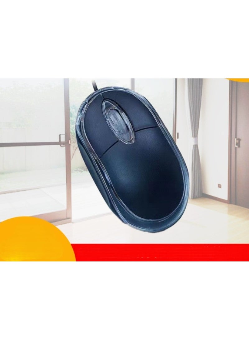 هويتك ماوس بصري سلكي صغير بمنفذ USB، توصيل وتشغيل، أسود - Image 3