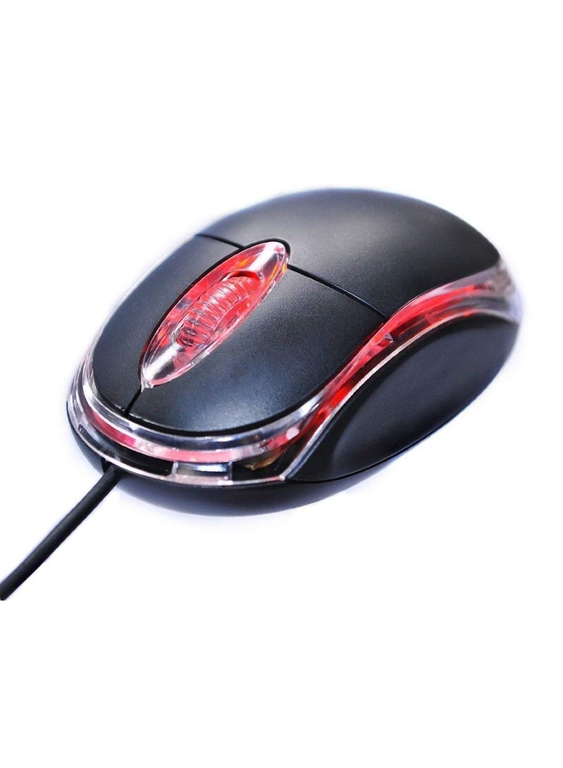 هويتك ماوس بصري سلكي صغير بمنفذ USB، توصيل وتشغيل، أسود - Image 4