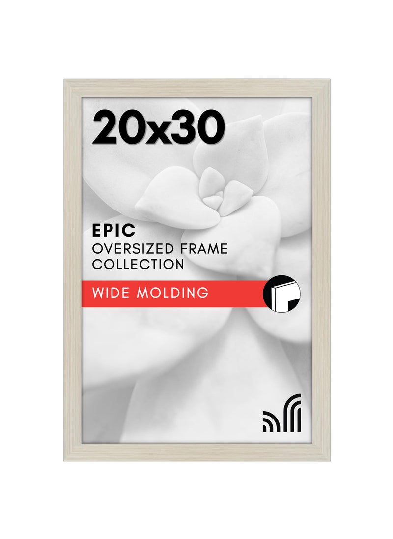 Americanflat Americanflat 20x30 Poster Frame with Polished Plexiglass  Wide Picture Frames Made of Engineered Wood for Vertical or Horizontal Wall Display  Epic Collection  Light Wood 