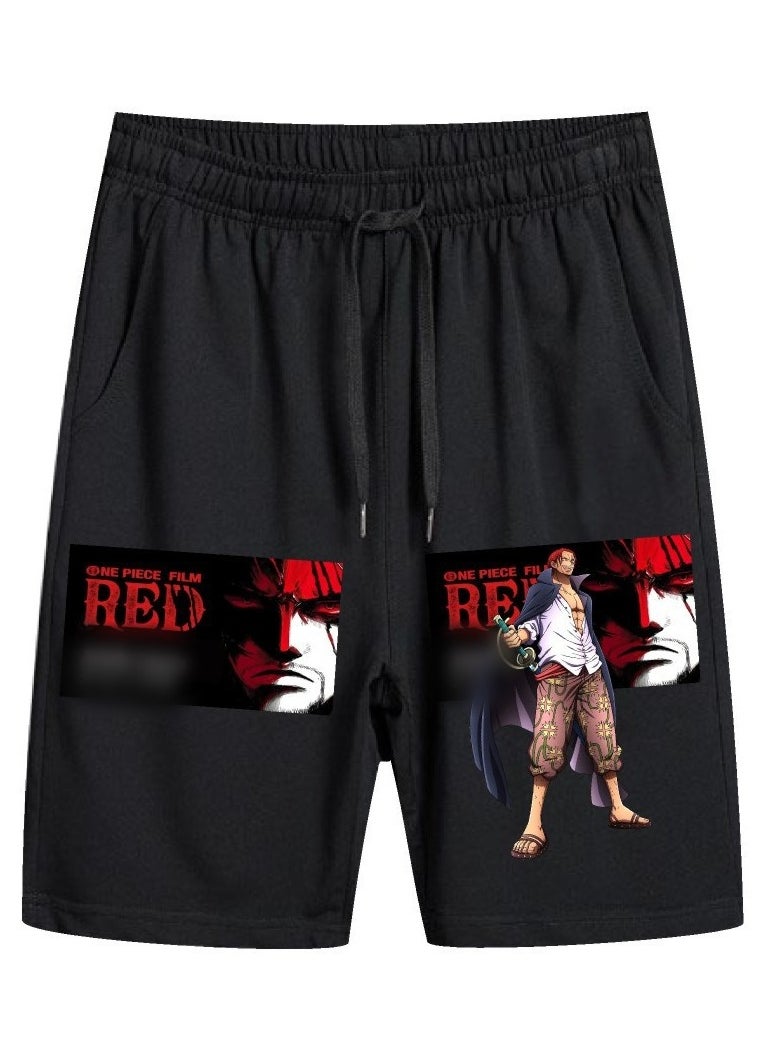 KUYING Summer One Piece Loose Print Casual Shorts  - Image 1