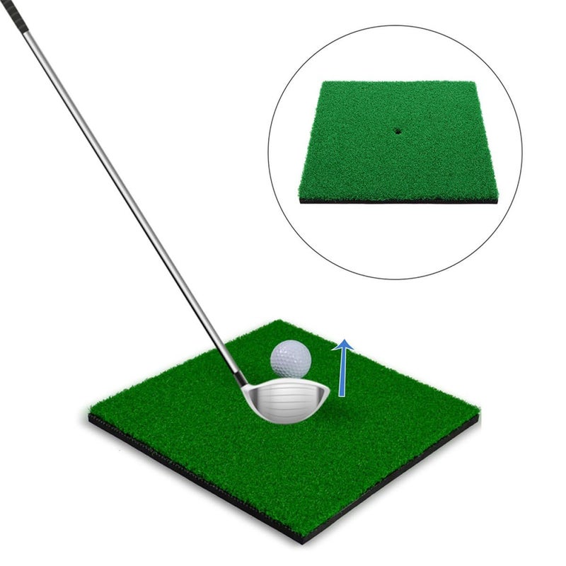 Beaupretty Golf Practice Mat And Hitting Pad 30x30cm Dark Green Outdoor Turf Mat For Backyard Swing Practice Training Aid - Image 4
