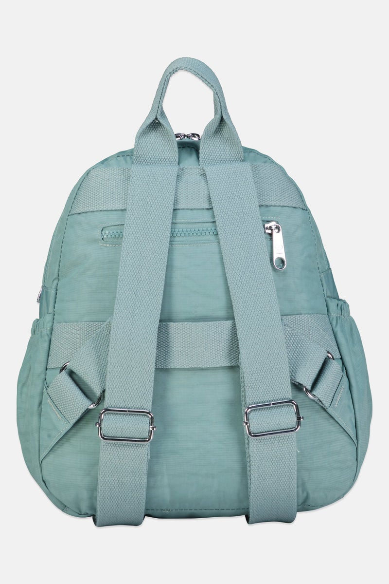 I Love Fashion Women Brand Logo Backpack, Sage Green - Image 2