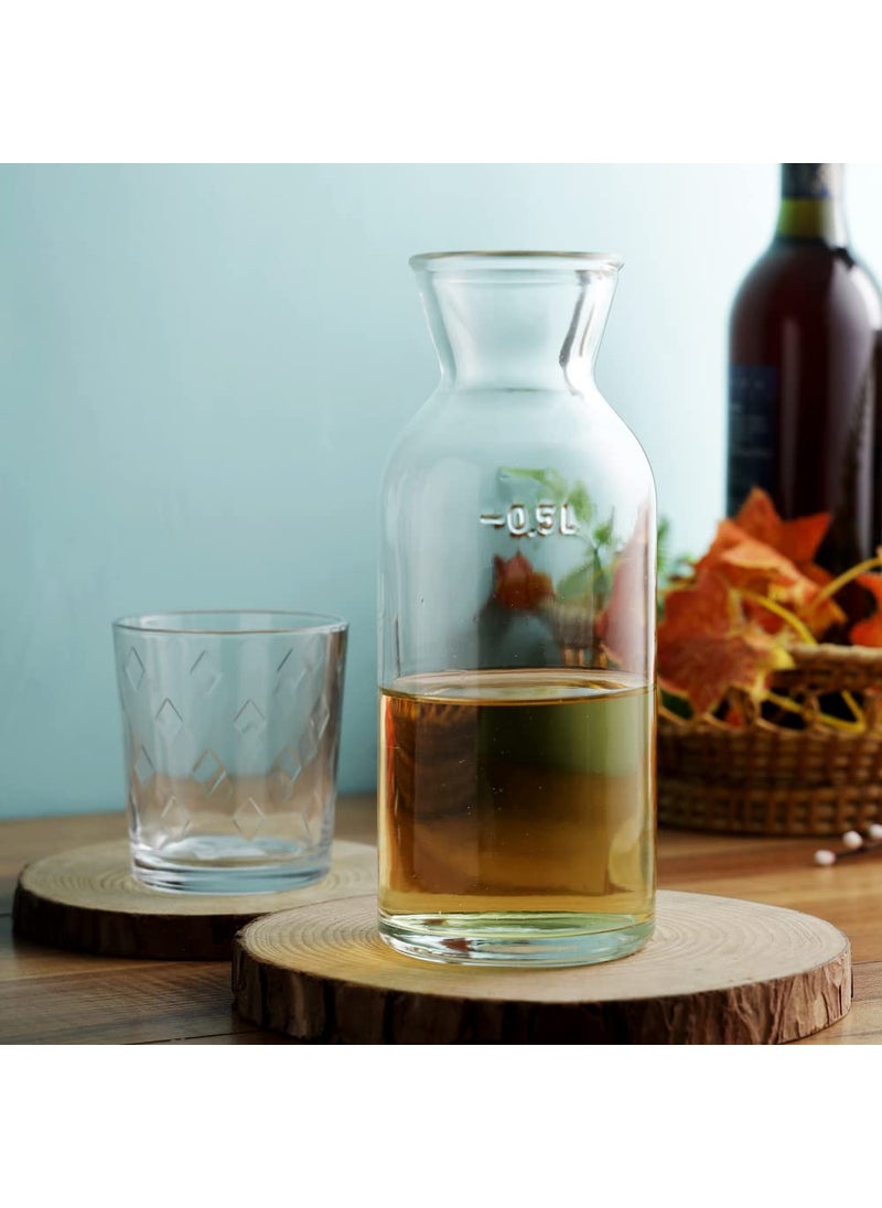 smart serve Smart Serve Bar CarafePitcherJuiceWaterMilkWhiskeyRumBeerWine Decanter Glass 500Ml Clear  - Image 1