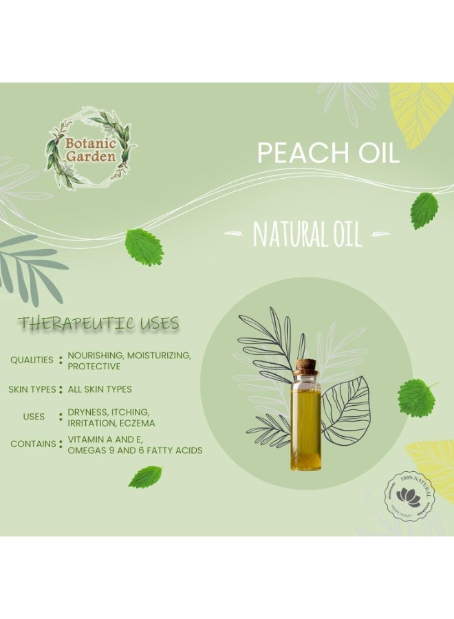 BOTANIC GARDEN Peach Oil - 100% Pure & Natural, Undiluted oil Natural Therapeutic Grade Cold Pressed for Skin & Hair (200 ML) - Image 5