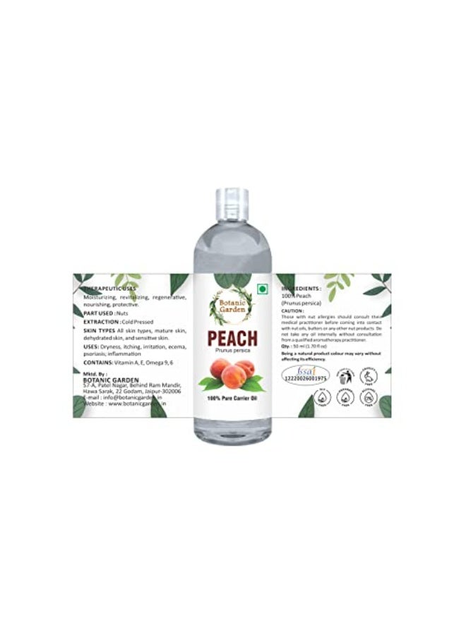 BOTANIC GARDEN Peach Oil - 100% Pure & Natural, Undiluted oil Natural Therapeutic Grade Cold Pressed for Skin & Hair (200 ML) - Image 3