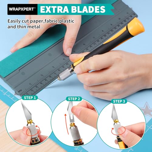 WRAPXPERT Wallpaper Smoothing Tool,Wallpaper Tools Included Felt Squeegee,Craft Knife,Wallpaper Brush,Wallpaper Scraper Tool for Peel and Stick Wallpaper,Window Tint Film,Wallpaper Adhesive - Image 5