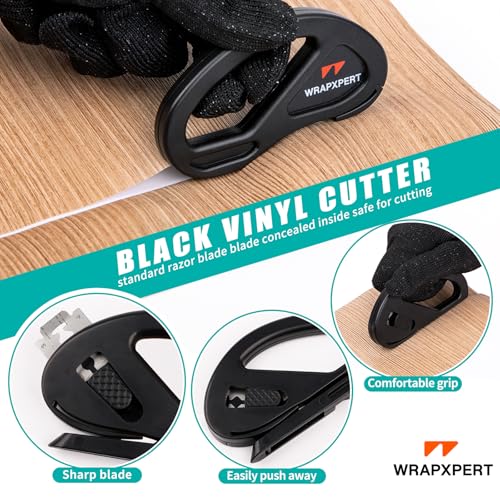 WRAPXPERT Wallpaper Smoothing Tool,Wallpaper Tools Included Felt Squeegee,Craft Knife,Wallpaper Brush,Wallpaper Scraper Tool for Peel and Stick Wallpaper,Window Tint Film,Wallpaper Adhesive - Image 4